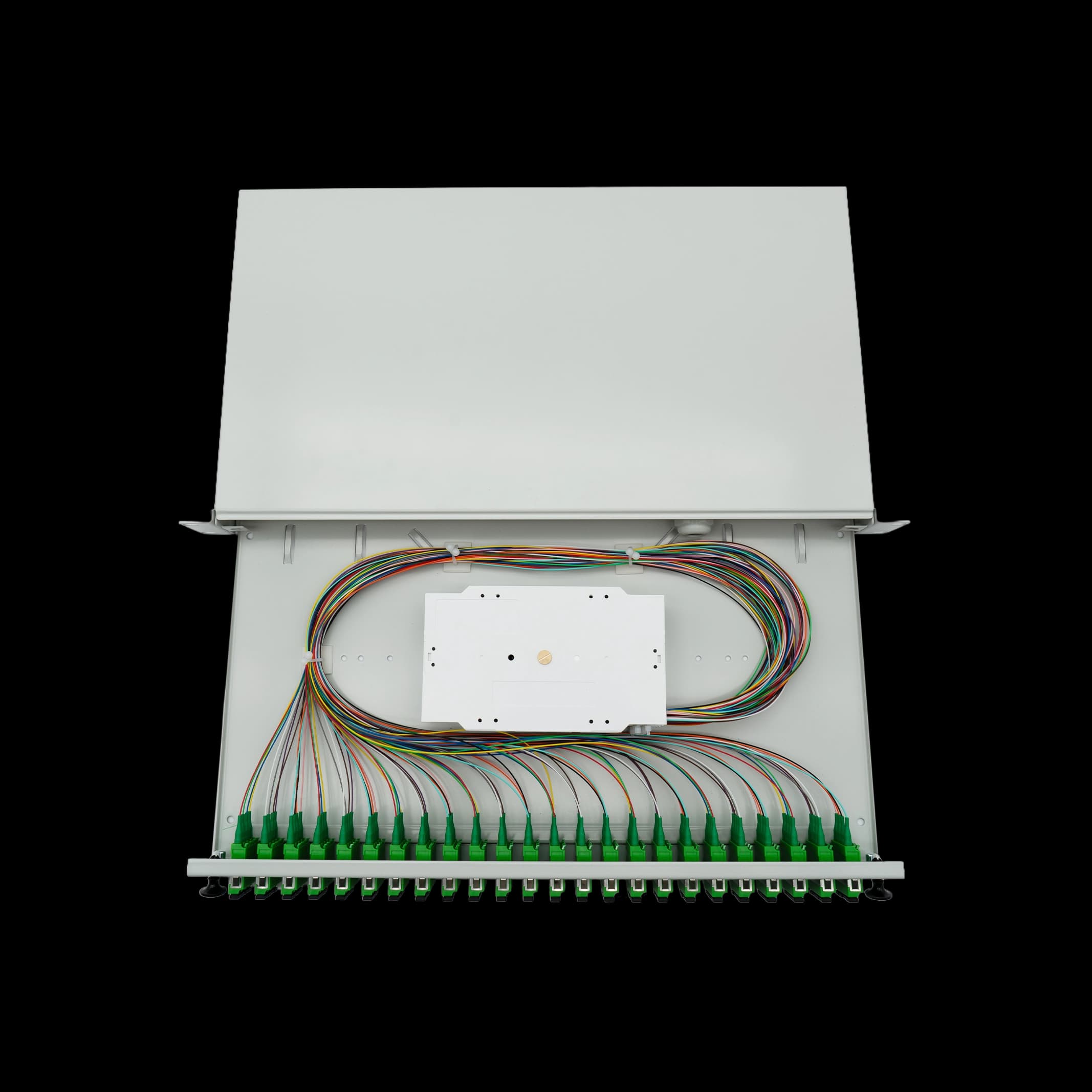 bbt SUPRA Spleißbox Patchpanel 1HE 19", 96x LC/APC Sym.