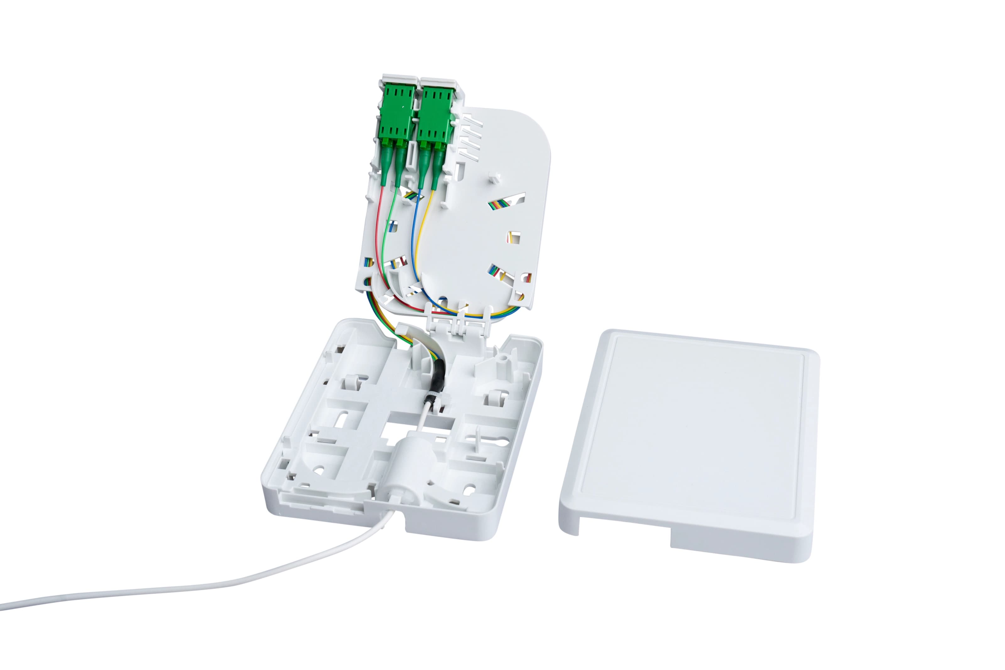 breitbandtechnik_glasfaser-abschlusspunkte_gf-ta-4f_vorkonfektioniert-mit-50m-kabel_b2ca-mit-4x-lp-apc_190533-aufgeklappt