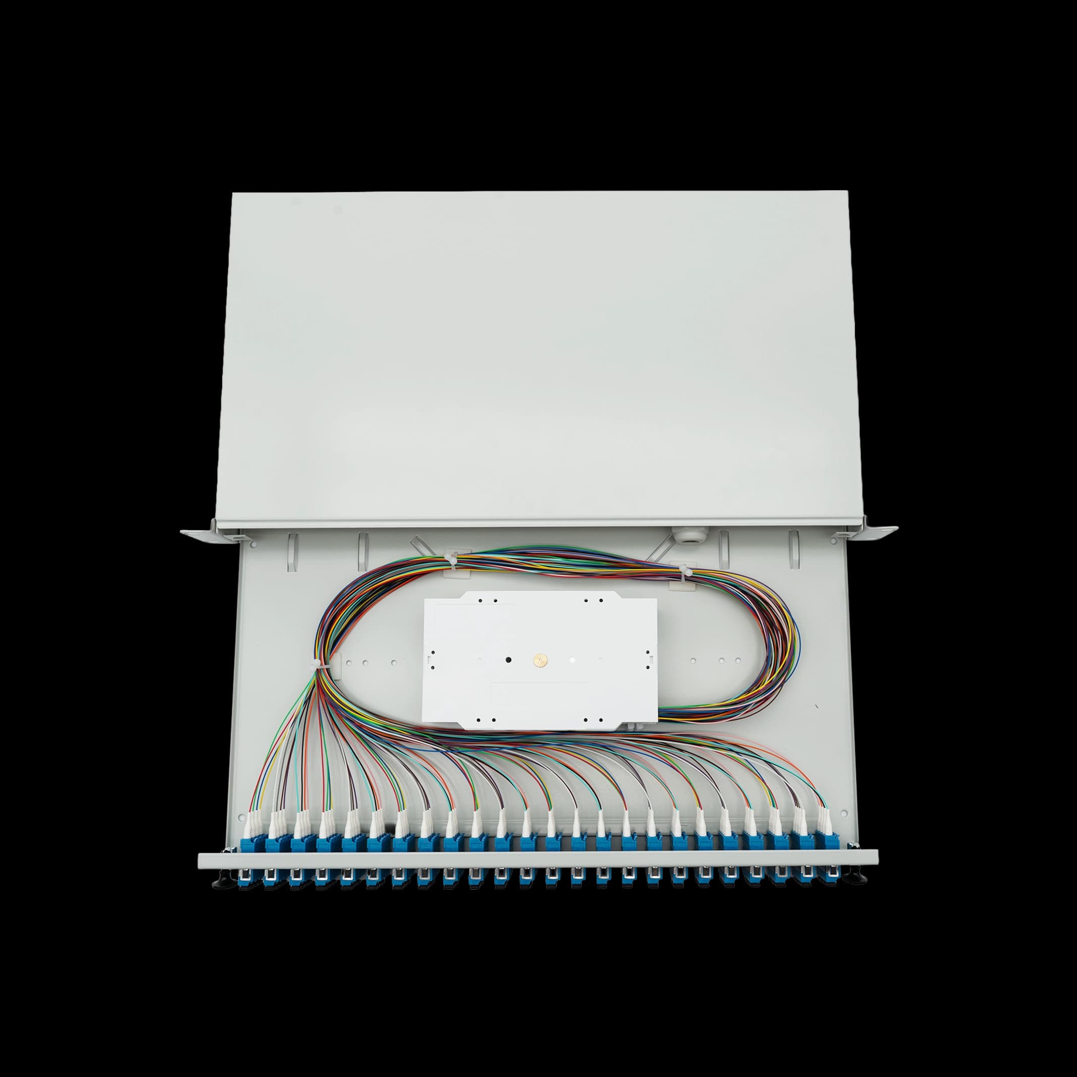 bbt SUPRA Spleißbox Patchpanel 1HE 19", 96x LC/UPC Sym.