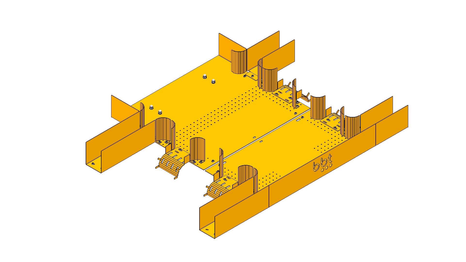 bbt 4-3-Wege Patchkabelführungs-Set 9x6