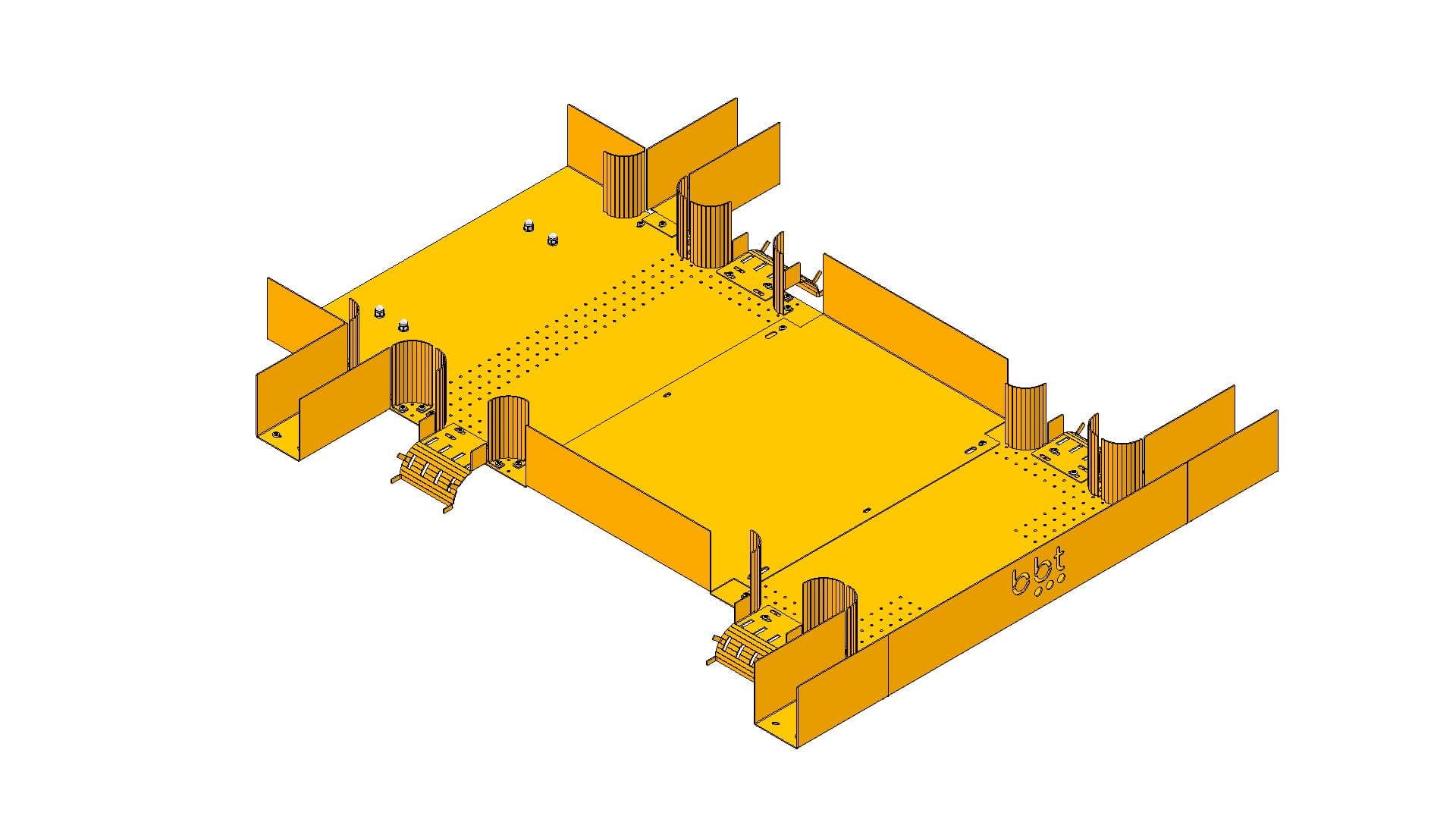 111827 bbt 4-3-Wege Patchkabelführungs-Set 8x9