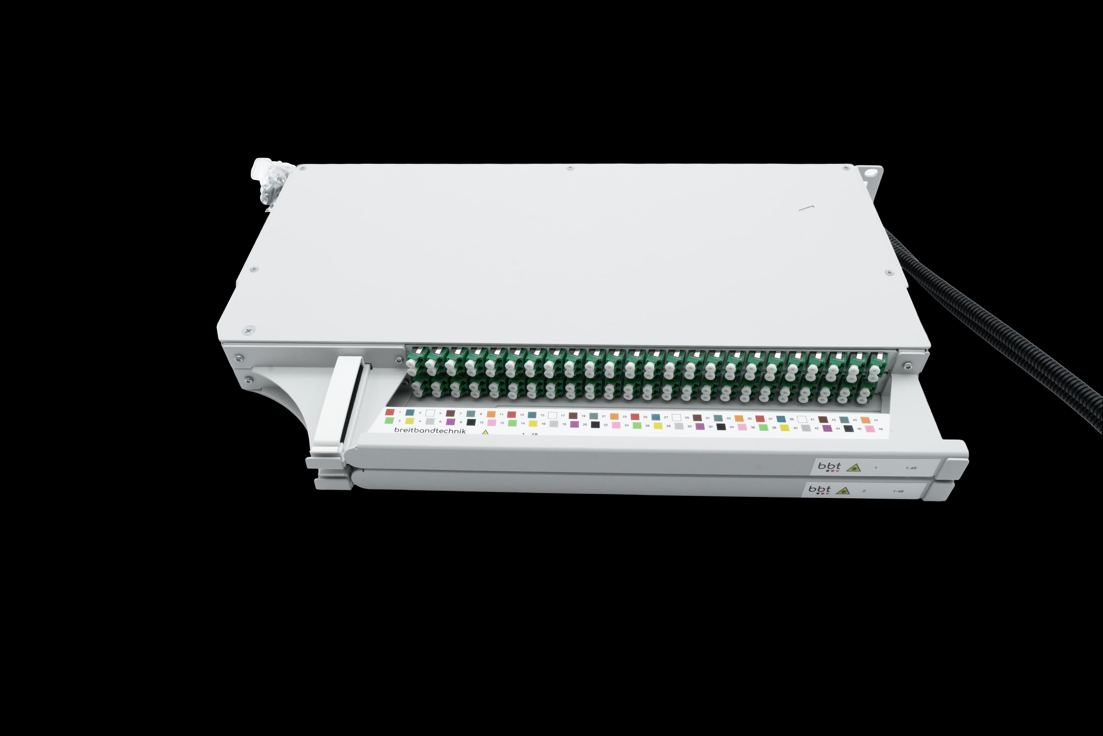 bbt Patchpanel 1HE SUPRA MAX 96xLC links / Gen2 V1.2 inkl. Abdeckung