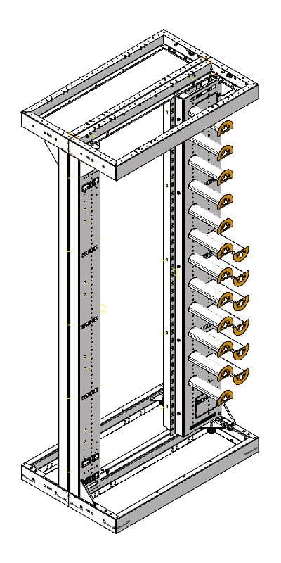 130070 bbt SUPRA ODF Rack BASIC 200x90x60 RH