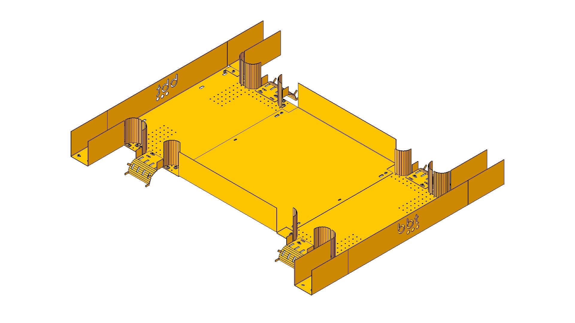 bbt 3-3-Wege Patchkabelführungs-Set 8x10